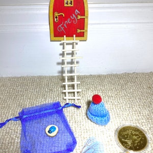 Painted Tooth Fairy Door with gifts from the Tooth Fairy image 5