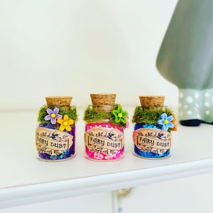 Mini frasco de pó de fada | Presente para a fada do dente | Lembrancinhas para festa da fada do jardim No thank you