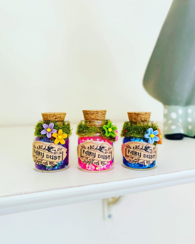 Mini frasco de pó de fada | Presente para a fada do dente | Lembrancinhas para festa da fada do jardim No thank you