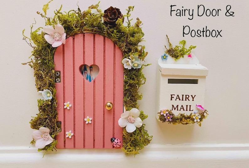 Deluxe Opening FAIRY DOOR With Glowing Windows, Ladder & Fairy Postbox ...