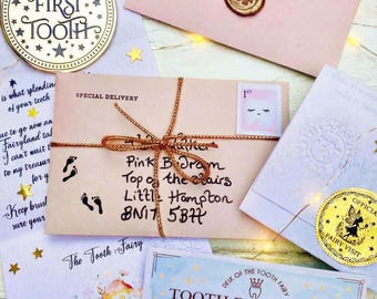 Tooth Fairy Letter Kit, Gold Coin, Fairy Dust, Gifts, Award Certificate