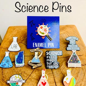 Science Enamel Pin Chemistry, University Badge, Science Teacher gift- chemist- physicist gift! Chemistry end of term science student gift