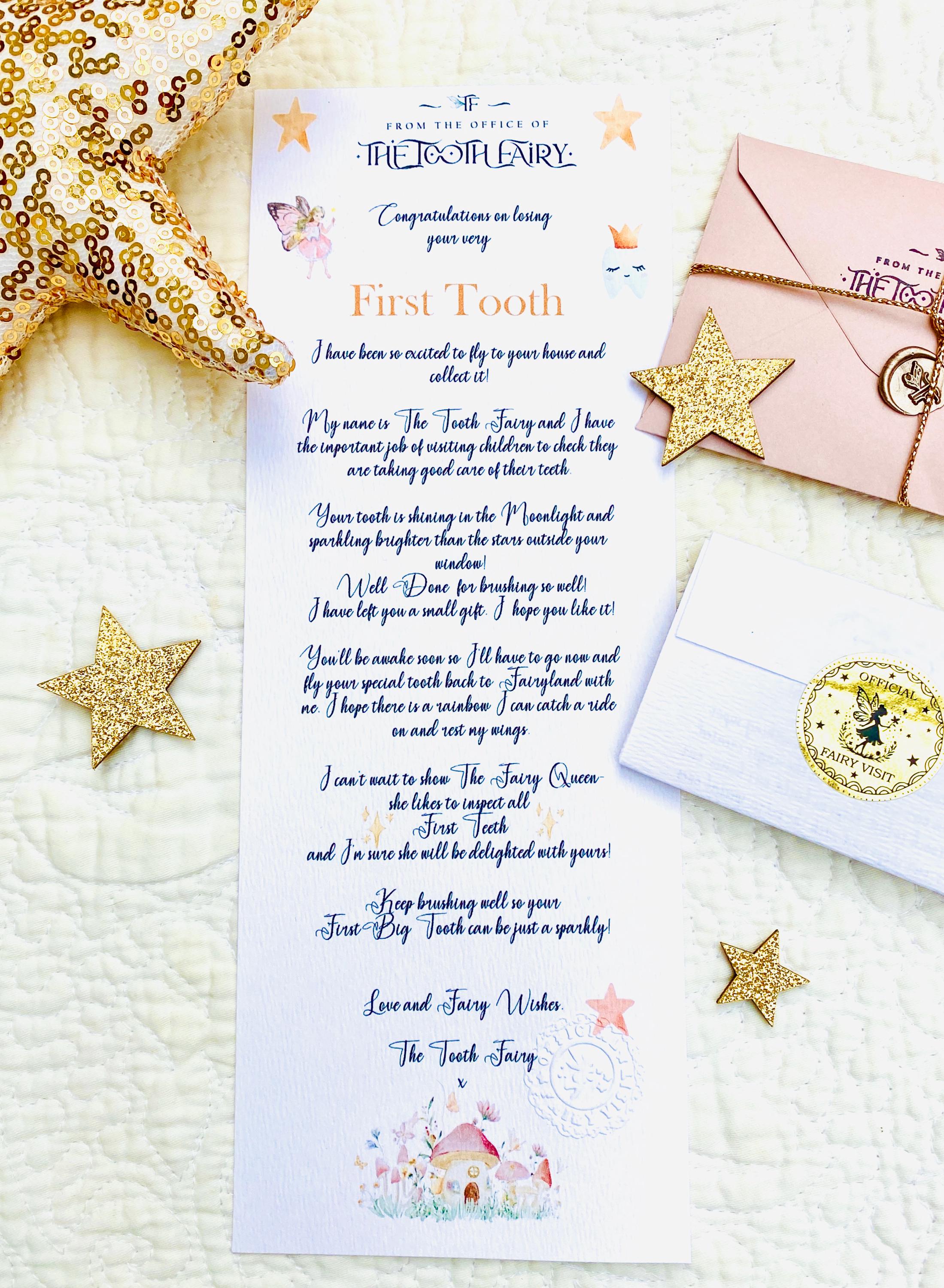 20 Tooth Fairy LETTERS & Gold Coins-one for Every Tooth! First Tooth ...
