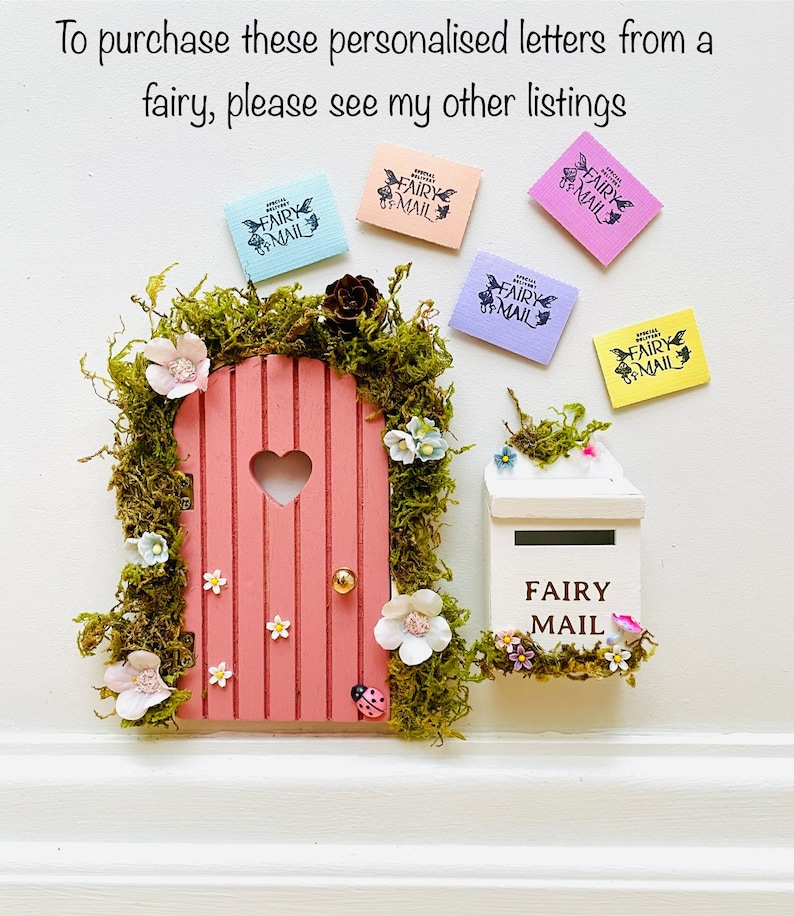 Deluxe Opening FAIRY DOOR With Ladder & Fairy Postbox for Fairy Bedroom ...
