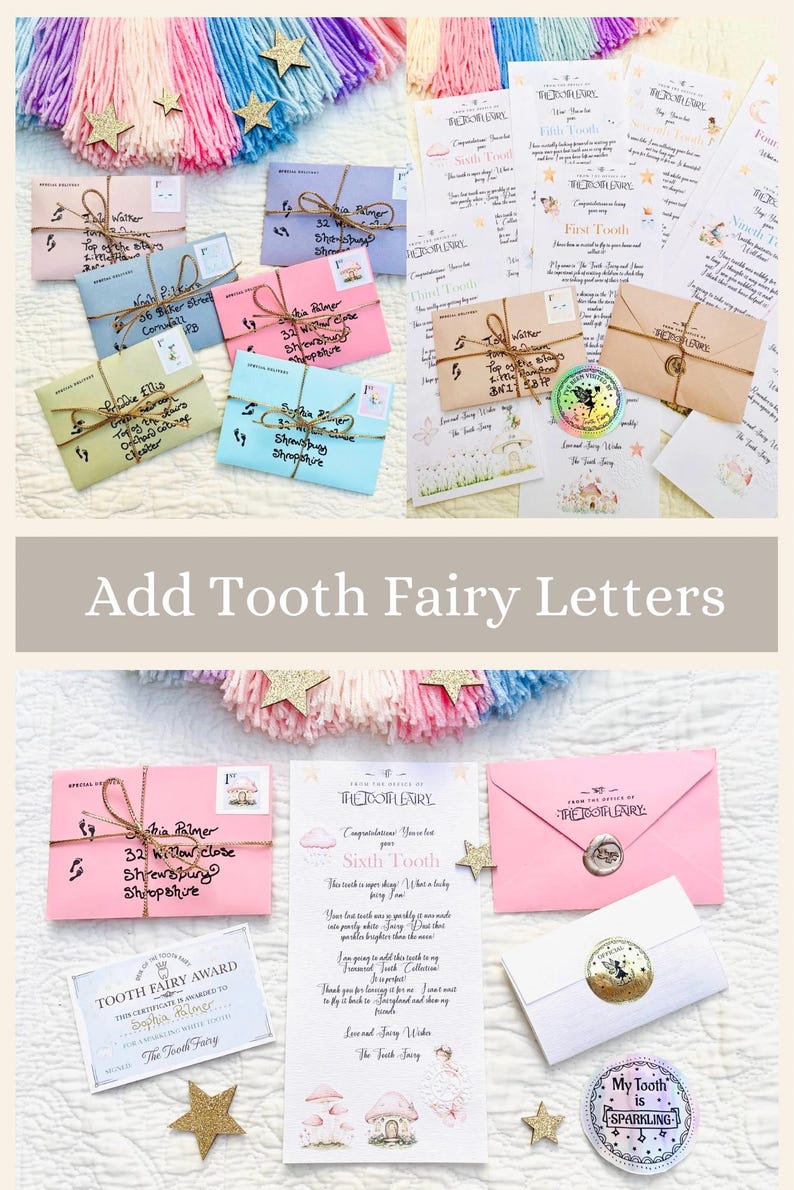 20 Tooth Fairy LETTERS & Gold Coins-one for Every Tooth! First Tooth ...