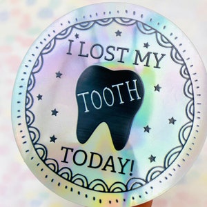35 SCHOOL Lost Tooth STICKERS for Teachers- School Supplies- Lost Tooth Stickers, Teacher Tooth Stickers- School Stickers. Teacher Tooth