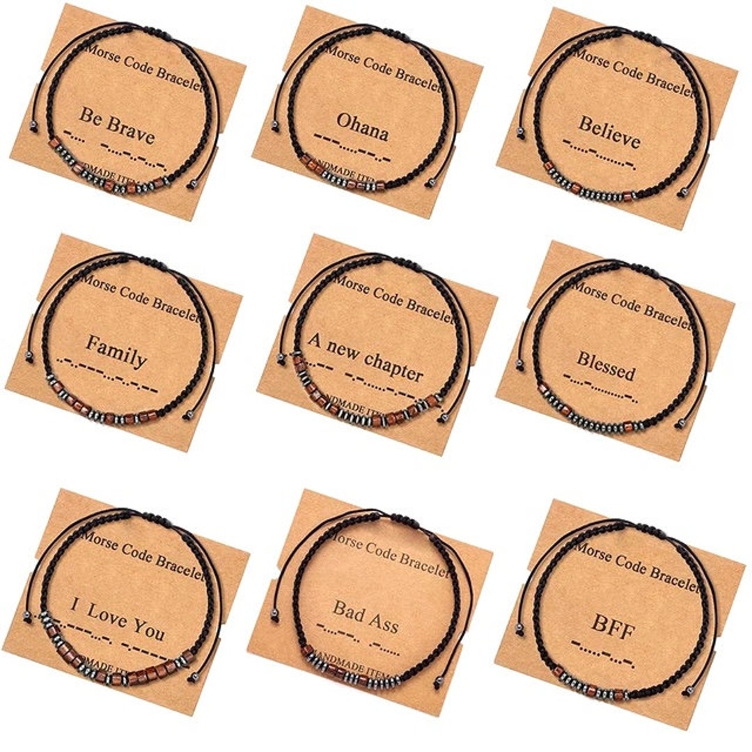 Gleamart Bracciale Messaggio Segreto Morse | 'I Love You' In Acciaio Inossidabile | Regalo San Valentino