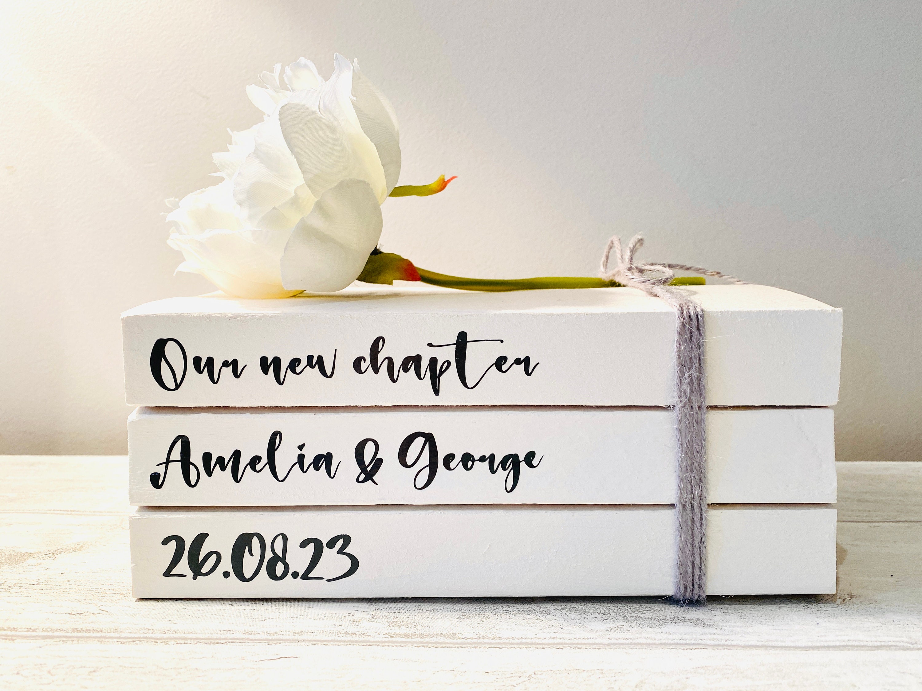Personalized Stack Books Personalized Wedding Book Stack: Custom Guest Table Decor - Etsy