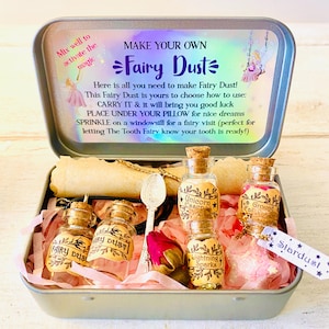 Make Your Own FAIRY DUST -perfect gift from the Tooth Fairy or Fairy Party Bag Fillers, mini Fairy Dust Bottles, Fairy Birthday Gift