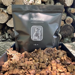 All Natural Beef Lung Dog Training Treats 1.5 lbs