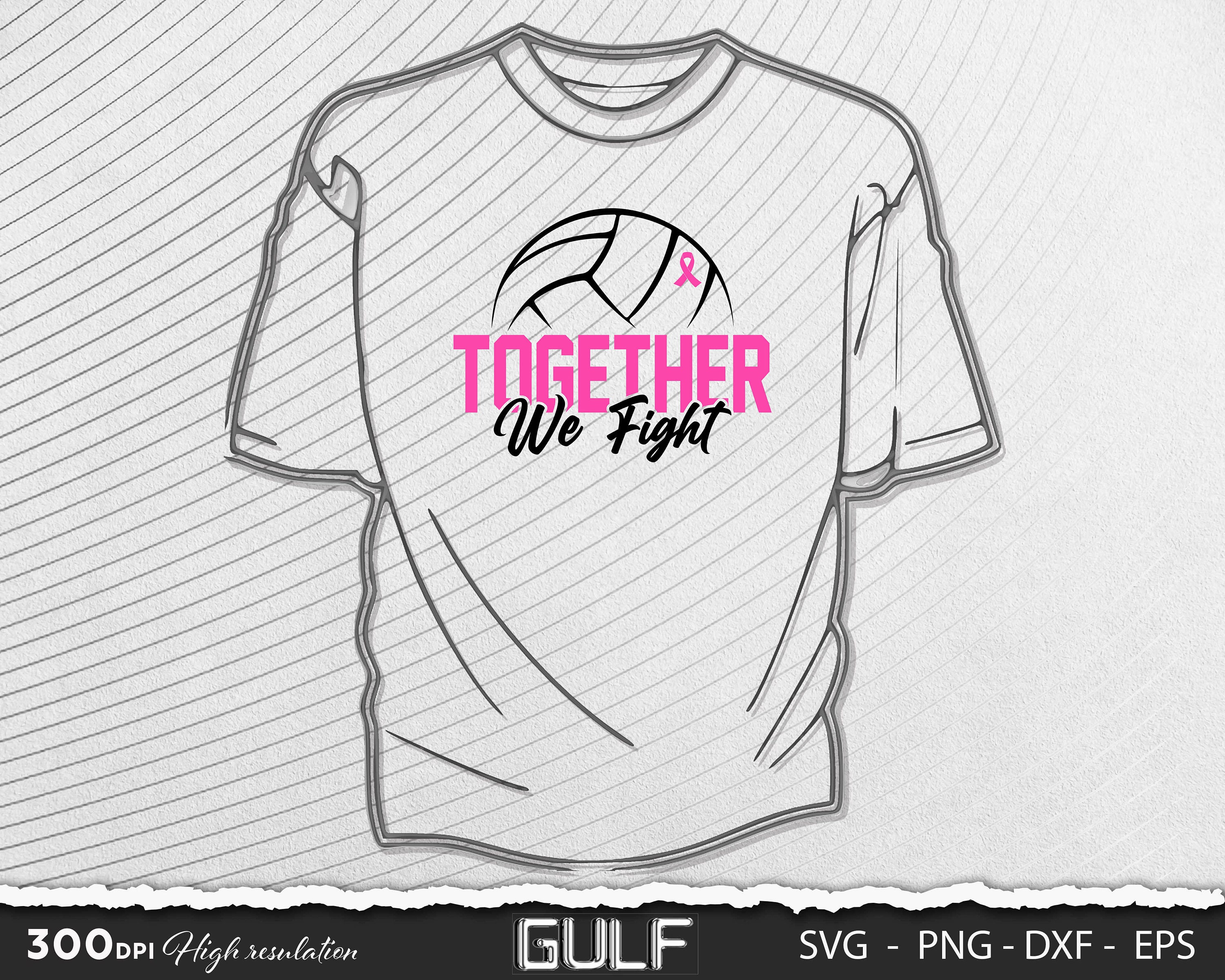 Together We Fight Volleyball Ribbon – Simply You By Courtnie