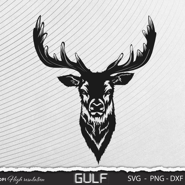 Deer wall art svg, dxf, pdf ,png files, plasma cut file, wall art dxf, laser cut files, Glowforge files, Deer panel svg