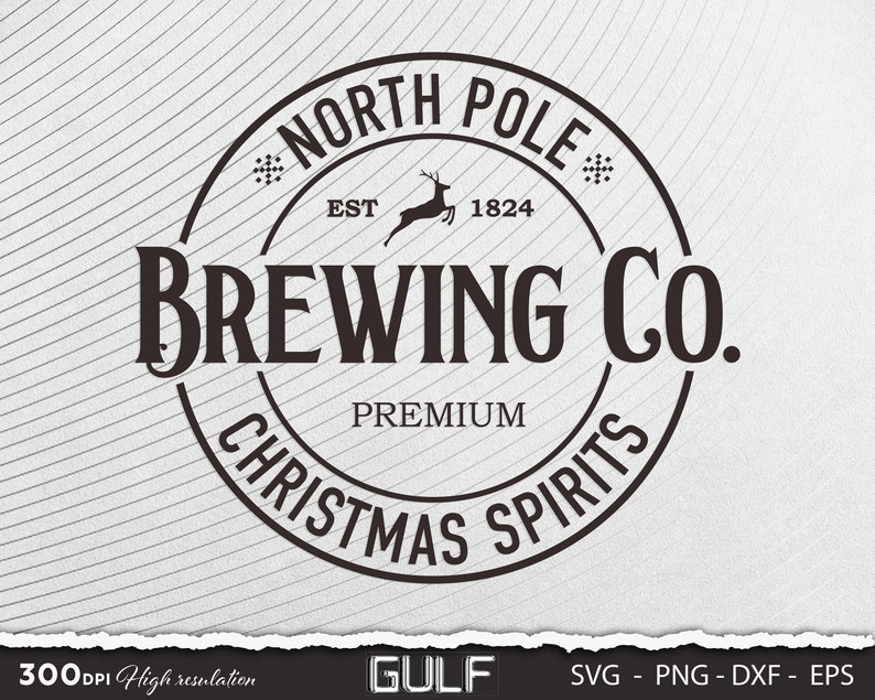 North Pole Brewing Co Svg Christmas Svg Christmas Sign Svg Etsy