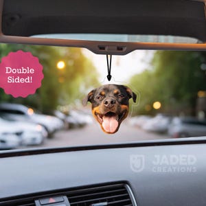 Personalized Photo Car Mirror Charm: Double-Sided Acrylic Rearview Accessory