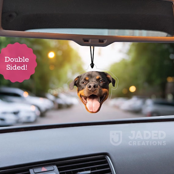 Personalized Photo Car Mirror Charm: Double-Sided Acrylic Rearview Accessory