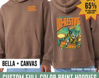 Custom Logo Hoodie Comfort Colors Bulk Apparel Branded Company Merch Pullover Hooded Sweatshirt