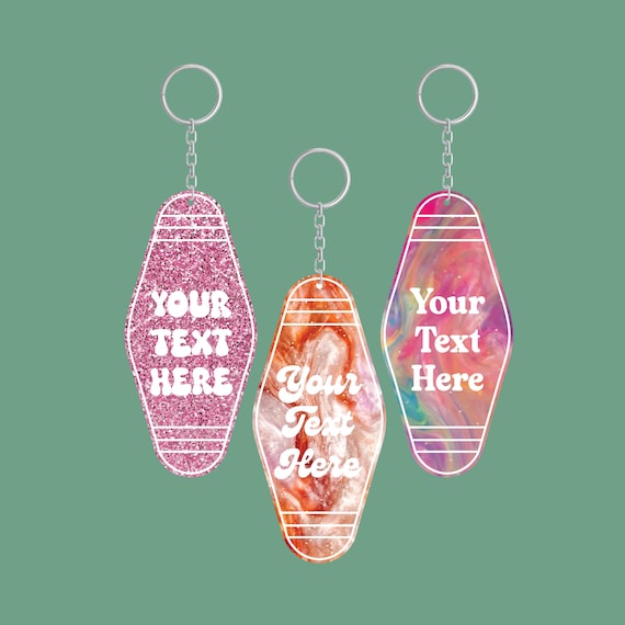 Custom Acrylic Motel Keychain: Personalized Retro Car Accessory Single and Double Sided