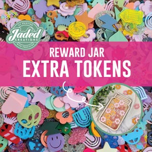 Custom Reward Jar Extra Tokens Classroom Teacher Star Jar Chore Chart Gifts for Kids Fridge Wood and Acrylic Engraved Personalized Name