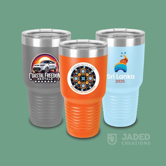 Custom Printed 30 oz Tumbler: Personalized Insulated Stainless Steel Travel  Mug UV DTF
