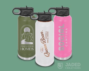 Borraccia personalizzata con incisione: bicchiere termico in acciaio inossidabile da 950 ml (32 oz).