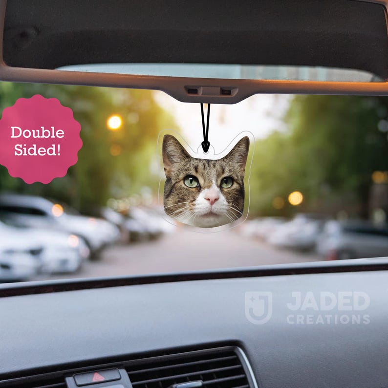 Colgante personalizado para espejo retrovisor del coche con foto: accesorio acrílico de doble cara para el espejo retrovisor. imagen 20