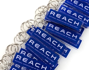 Custom Logo Acrylic Keychain: 3" Keyring Company Branding, Promotional Merch