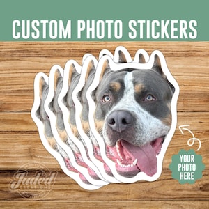 Custom Face Stickers Vinyl Printed Contour Personalized Party Favors Waterproof Dishwasher Safe Permanent Weatherproof Die Cut Stickers