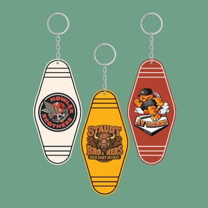 Llavero de motel con logotipo personalizado: obsequio retro de acrílico para negocios