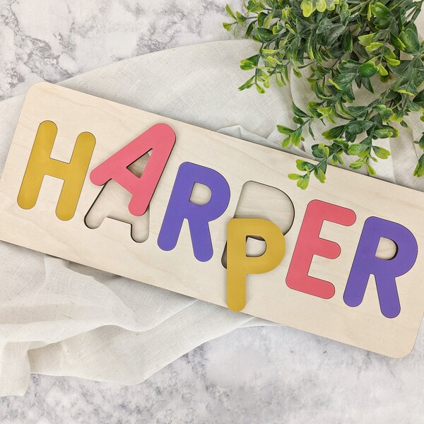 Baby Wooden Name Puzzle Toddler Toys Gifts For Kids Baby Girl Gifts Birthday Gifts