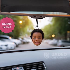 Personalized Photo Car Mirror Charm: Custom Acrylic Rearview Accessory