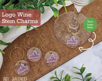 Custom Logo Wine Charms: Personalized Acrylic Drink Markers, Corporate Gifts