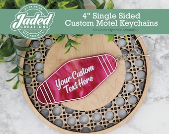 Custom Motel Keychain Acrylic Printed Personalized Logo Gift Idea New Driver Car Accessory Bachelorette Party Favors Girls Trip Keepsake