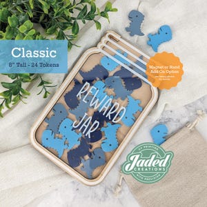 Tarro de recompensa personalizado con fichas, tarro de estrella para el maestro, tabla de tareas, regalos para niños, refrigerador, madera y acrílico, nombre personalizado impreso
