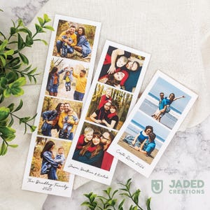 Custom Photo Booth Strip Magnet: Personalized Family Picture Keepsake