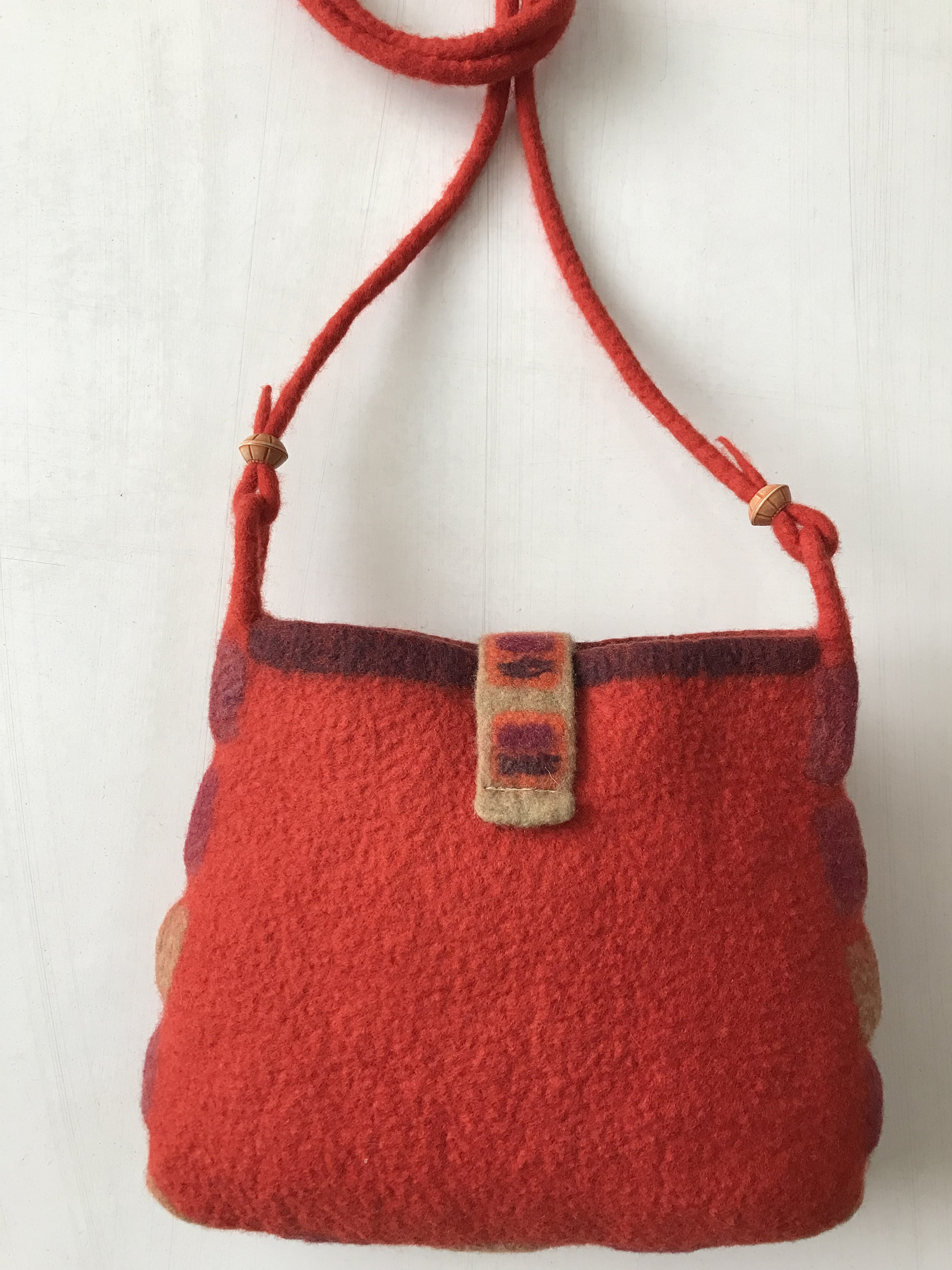 Roughness Theme Merino Wool Felt Bag With Beads - Etsy