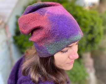 Wool Felt Beanie - Etsy Australia