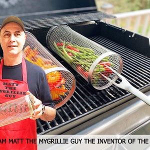 MyGrillie 2-Pack - The Greatest Grilling Basket Ever - Grill Veggies and all your foods including desserts the Grillie way!