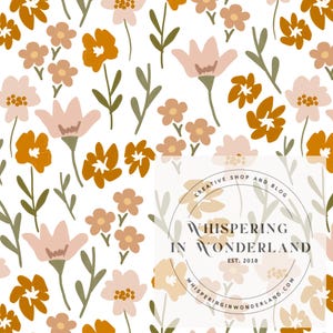Naadloze lentebloemen patroon 300 dpi png-download voor digitaal papier vinyl stof oppervlakteontwerp bloemen tuinstelen lente roze