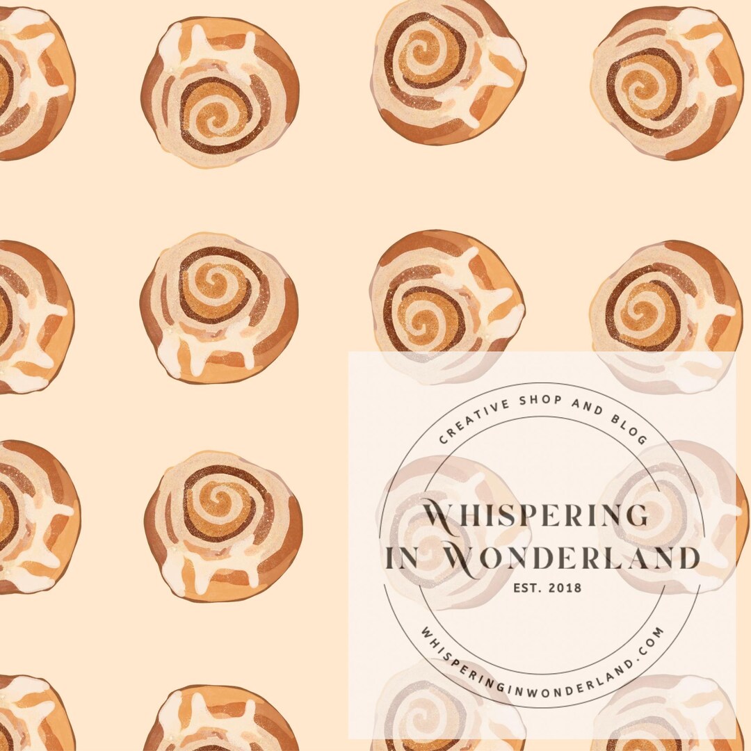 Cinnamon Roll Seamless Pattern 300 DPI PNG Download for Digital Papers ...