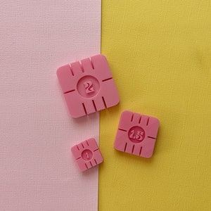 Square Hoop Clay Guides Set of 3 | Polymer Clay Cutters | Hoops