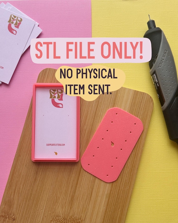 Earring Card Drill Guide STL ONLY Digital Download