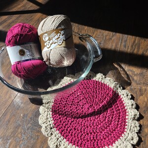 Crochet pie pot holder, crochet pie trivet, crochet pie hot pad, crochet pie, crochet cotton pie hot pad