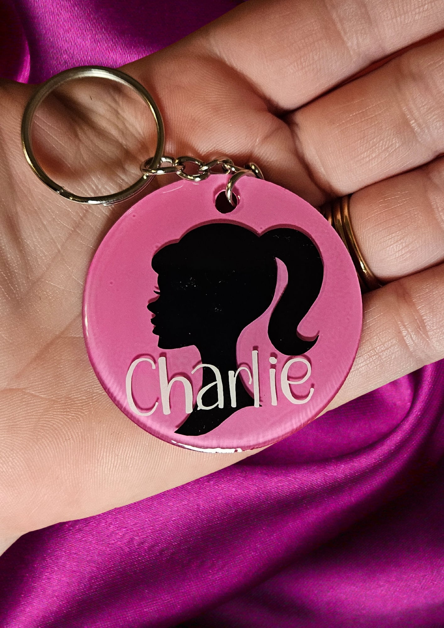 Personalized Barbie Keychain Custom Barbie Key Chain Acrylic Etsy