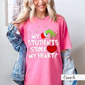 My Students Stole My Heart Christmas Shirt - Gift For Christmas Teacher T-Shirt- Student Lovers Shirt - New Teacher Christmas T-Shirt