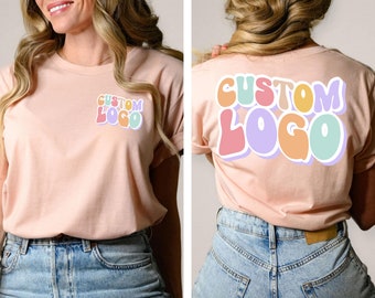 Custom Front And Back Logo Shirt, Personalized Logo Shirt, Logo Design Tee, Custom Logo Tee, Team Logo Hoodie, Add Your Own Logo Sweatshirt