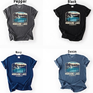 a group of four different shirts with the names of different lakes