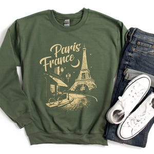 Paris Sweatshirt Unisex Crewneck, Eiffel Tower Paris France Sweatshirt