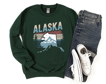 Alaska Sweatshirt Unisex Crewneck, Alaska State Sweatshirt