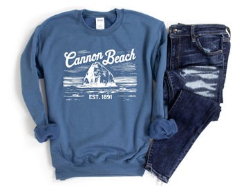 Cannon Beach Sweatshirt Unisex Crewneck, Cannon Beach Oregon Sweatshirt