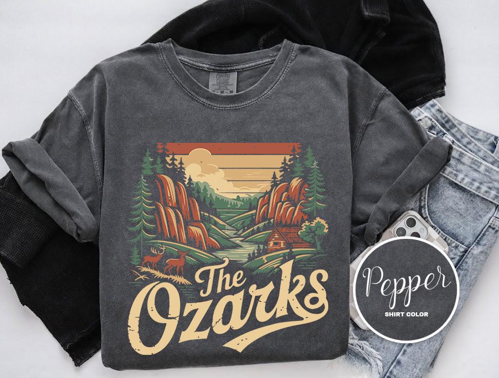 The Ozarks Shirt, Arkansas T-Shirt, Missouri Long Sleeve, Sweatshirt, Hoodie, Comfort Colors, Kids Tee